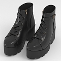 Modern Boots Gothic Boots 3d model