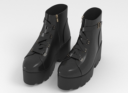 Modern Boots Gothic Boots 3d model