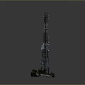High Quality Communication Tower Equipment With Metal Structure And Base Platform 3d model