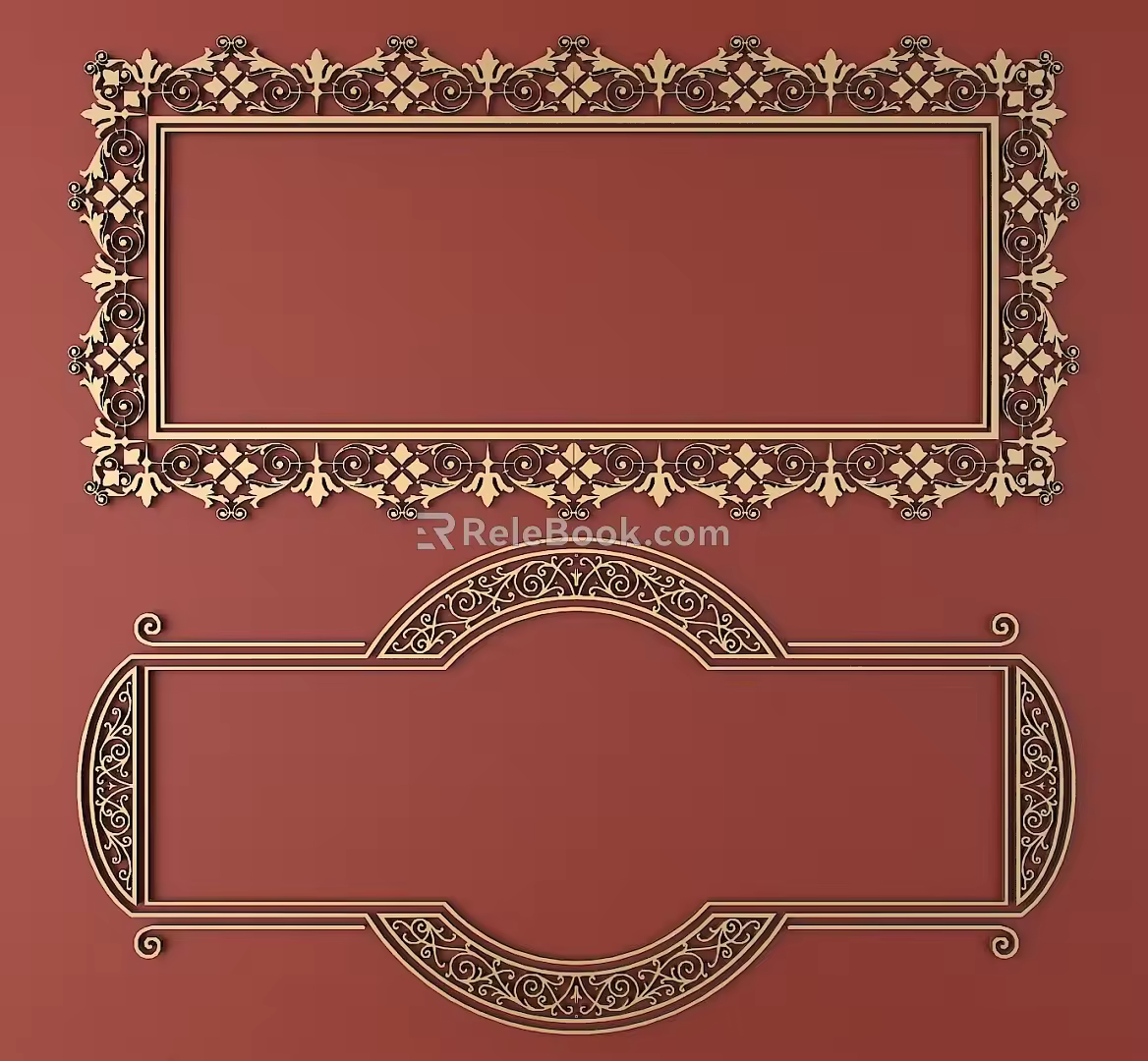 European-style Metal Carved European Pattern Hollow Carved Pattern 3d model