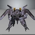 Mechanical Sci Fi Warrior Character With Armored Wings And Heavy Assault Rifle