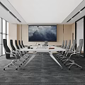 Log multi-function hall meeting room 3d model