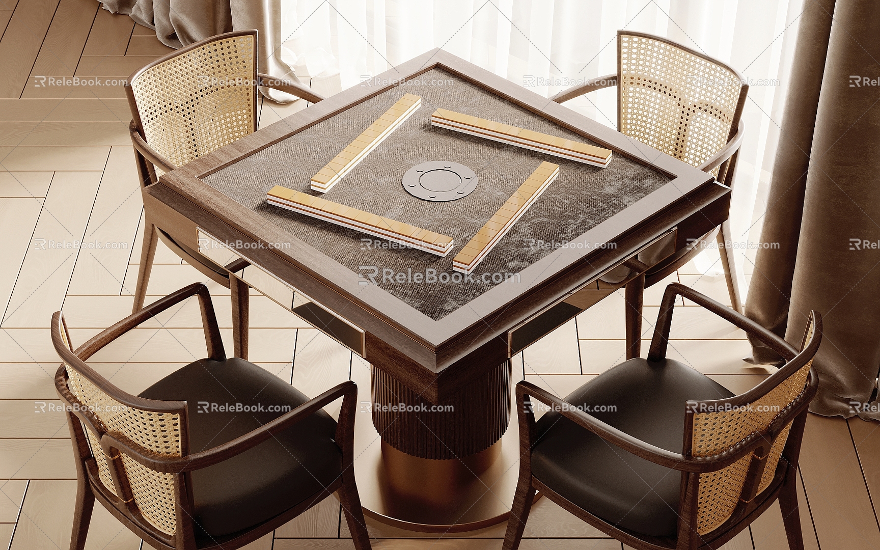 Table and Chair Combination 3d model