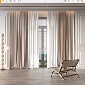 Modern Curtains 3d model