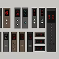 Modern elevator switch elevator button key elevator outgoing call box elevator floor display outgoing call box panel elevator display 3d model