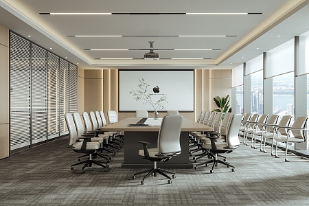 Meeting Room Meeting Table and Chair Office Chair 3d model