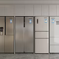 Samsung Refrigerators and Freezers Various Styles Modern Design Stainless Steel Finish Showroom