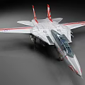 White And Red Fighter Jet Model With Modern Sleek Design And Open Cockpit