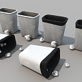 Old Clinker Bucket Recycling Bucket Vintage Bucket Household Recycling Bucket 3d model