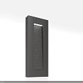 Modern Vertical Outdoor Light With Dark Grille Panel And LED Illumination Design 3d model