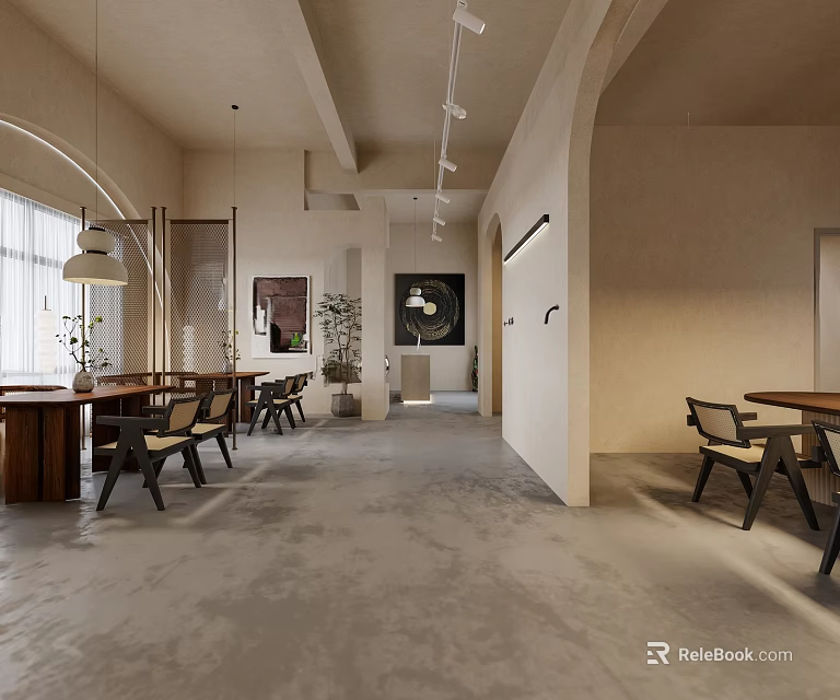 Modern Bridal Shop Interior With Wedding Dress Displays And Elegant Design 3d model 