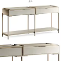 Modern Entryway And Side Cabinet With Drawers And Open Shelves Design