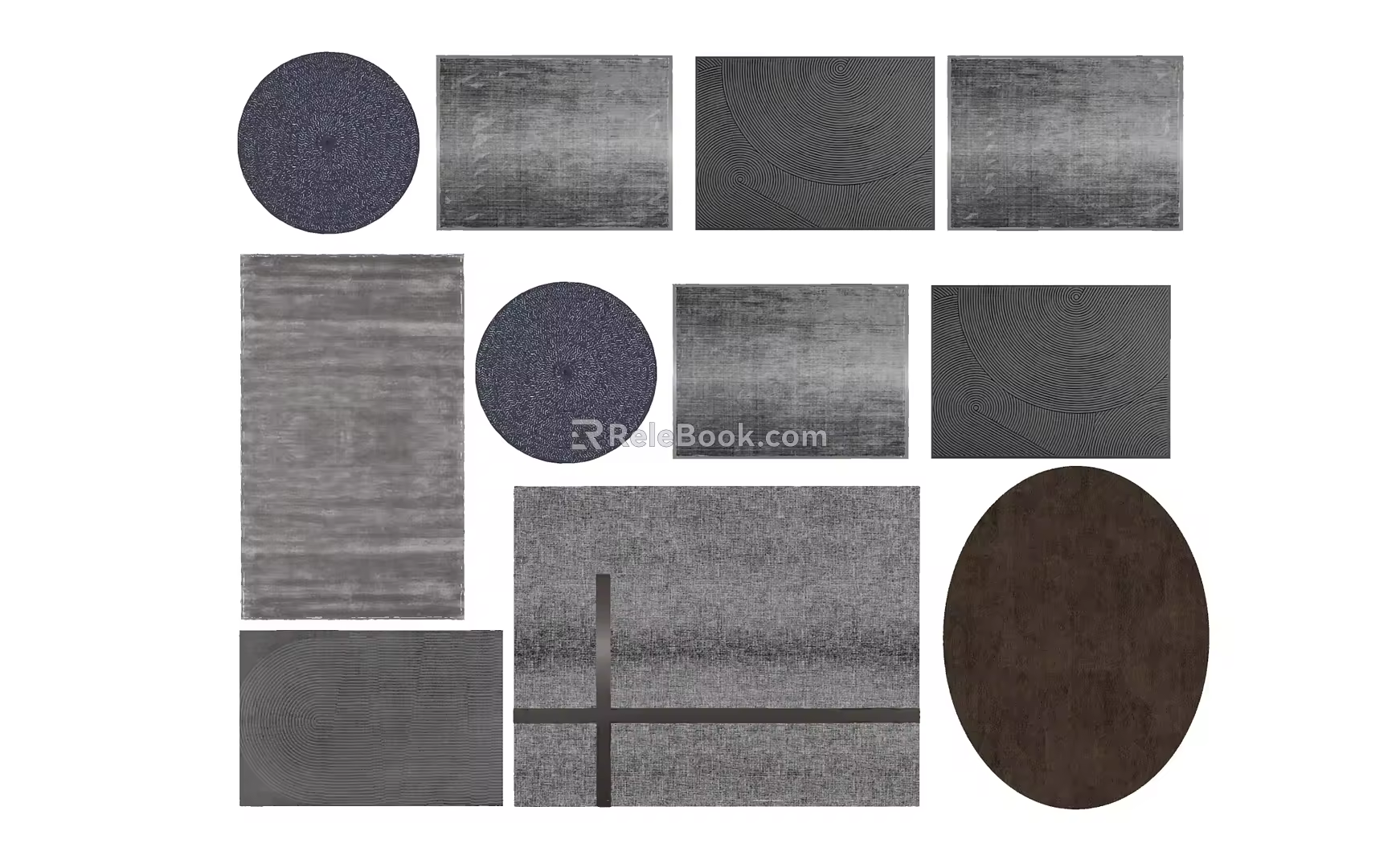 modern carpet plush carpet 3d model