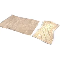 Beige Woven Household Textile Items With Frayed Edges And Textured Surface