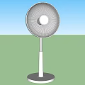 Two White Modern Pedestal Fans Design For Home Daily Use Appliances