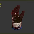 Daily Use Leather Glove With Black Palm White Wrist Design And CP Logo Detail