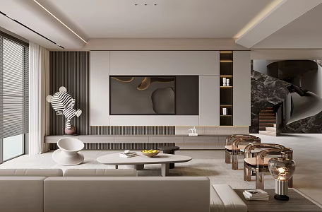 modern living room 3d model