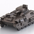 Sci-fi Tank Fighting Vehicle Armored Vehicle 3d model