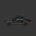 Vintage Military Vehicle With Camouflage Paint Open Top Hatch Antenna And Red Insignia