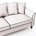 modern double sofa fabric double sofa 3d model