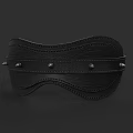 Stylish Black Leather Belt Featuring Wavy Design And Metal Rivets