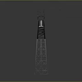 Modern Household Metal Tower Shaped Support Structure with Three Lighting Lamps and Stable Design