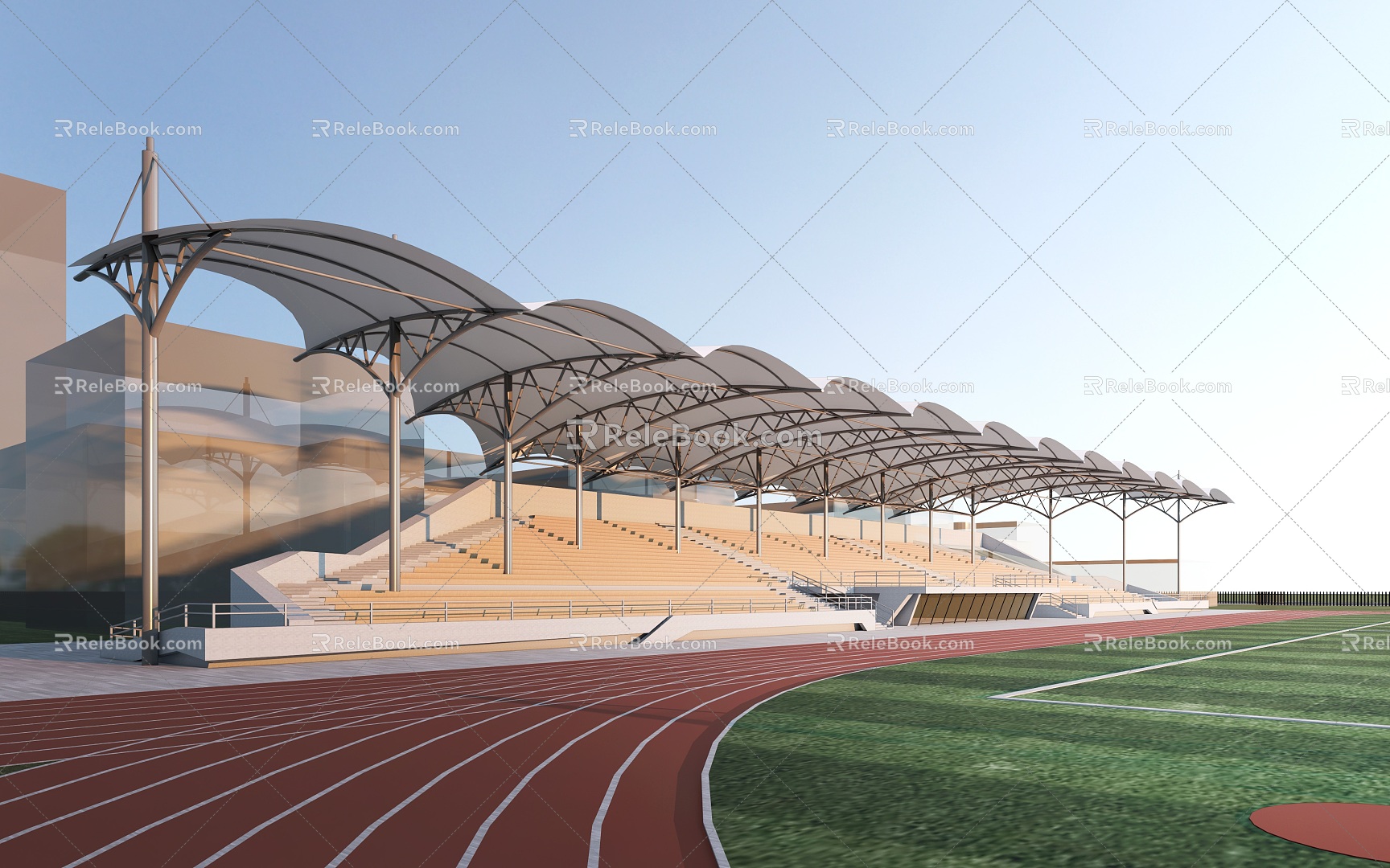 grandstand stadium grandstand sports ground grandstand football field playground 3d model