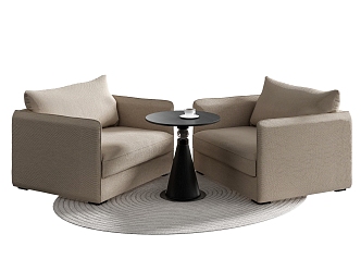 Modern leisure table and chair combination negotiation table and chair combination coffee table and chair combination 3d model