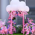Shenzhen 2026 Modern Glass Building Photo Check In Spot With Pink Blossoms And Bench