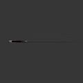 Long Blade Sword With Red Hilt Metal Decoration On Gradient Gray Black Background With Reflection