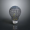 Modern Mesh Design Lighting Combination With Bulb Shape Structure And Warm Yellow Illumination