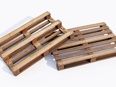 Solid Wood Industrial Equipment Wooden Pallets Heavy Duty for Storage and Transportation Use 3d model