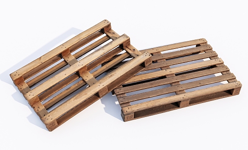 Modern pallets Old wooden pallets 3d model