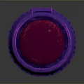 Purple Metallic Flashlight With Ergonomic Handle Shiny Surface And Reflective Finish