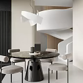 Modern Dining Table and Chair Combination Table Jewelry Ornaments 3d model