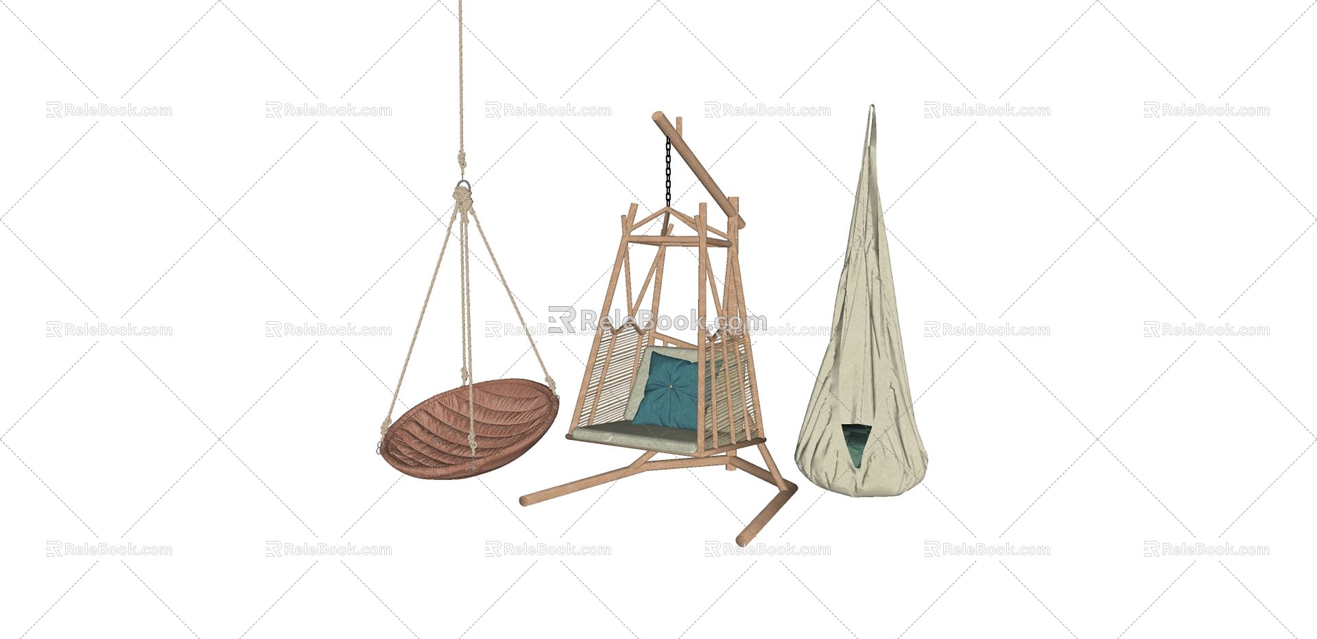 Modern Hanging Chair Hanging Chair Hammock 3d model