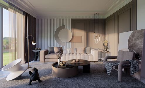 modern living room home living room 3d model