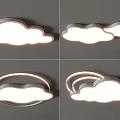 Cloud Shaped Ceiling Lights For Kids Room With Multiple Cloud Designs 3d model
