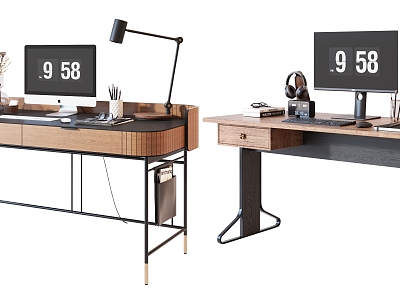 Modern desk combination model