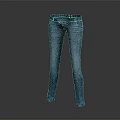 Blue Slim Fit Straight Leg Jeans With Classic Design And Casual Style