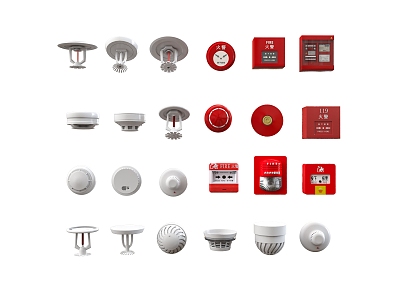 Sirens Emergency Alarm Smoke Alarm Monitor Fire Alarm 3d model