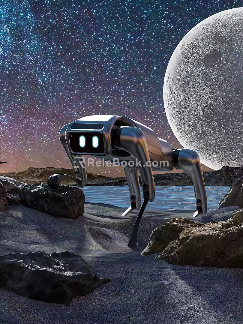 Robot Dog Mechanical Dog 3d model