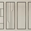 Modern Room Dividers With Various Geometric And Grid Patterns For Home Interior 3d model