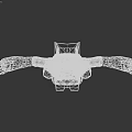 Game and Movie Robot Character 3D Model with White Body and Black Jacket