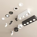 Modern Downlights and Spotlights Ceiling Lighting Fixtures With Various Styles Different Colors And Designs