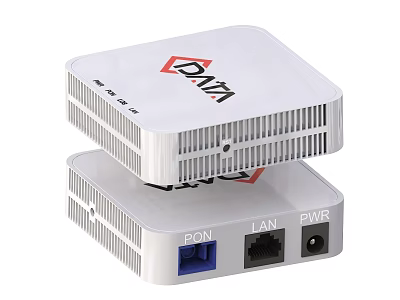 D-LINK Stacked White Modem Router with PON LAN PWR Ports for Home Internet 3d model