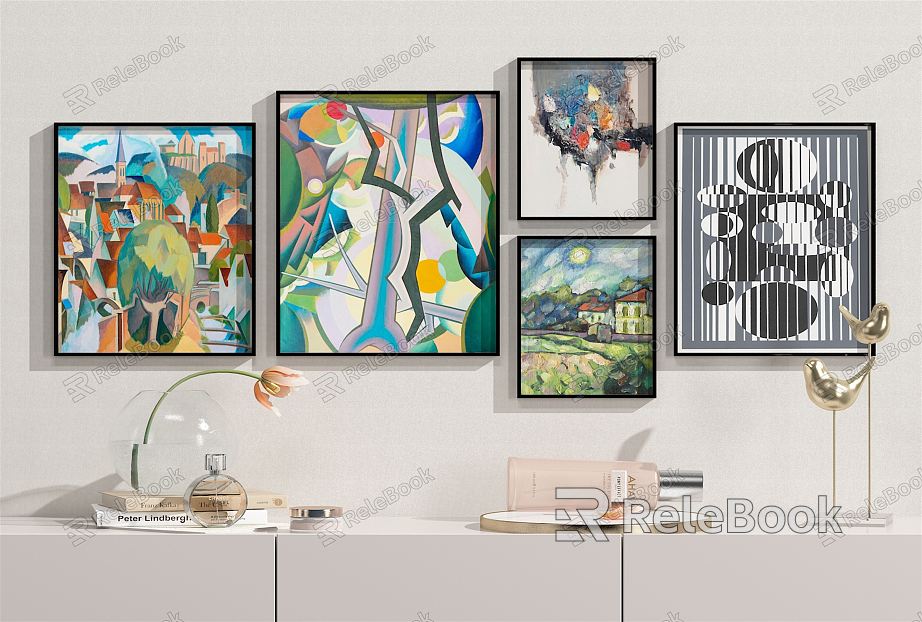 Modern Abstract Painting Abstract Hanging Painting Combination Ornaments model