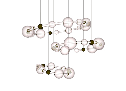 Modern chandelier 3d model