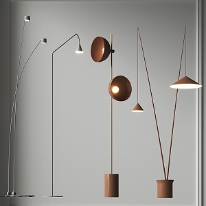 Modern Floor Lamp Combination Metal Floor Lamp Simple Floor Lamp Minimalist Fishing Lamp Type Floor Lamp 3d model