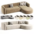 Modern Sectional Sofa With Soft Cushions And Various Color Choices For Comfortable Living Space